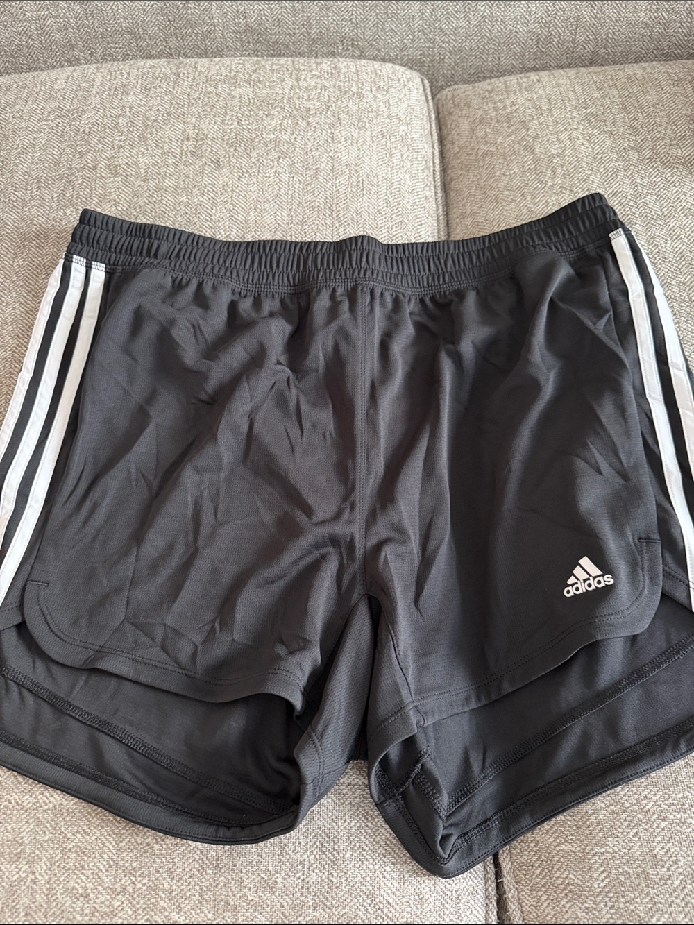 adidas Dark Gray Active Tee with White Logo